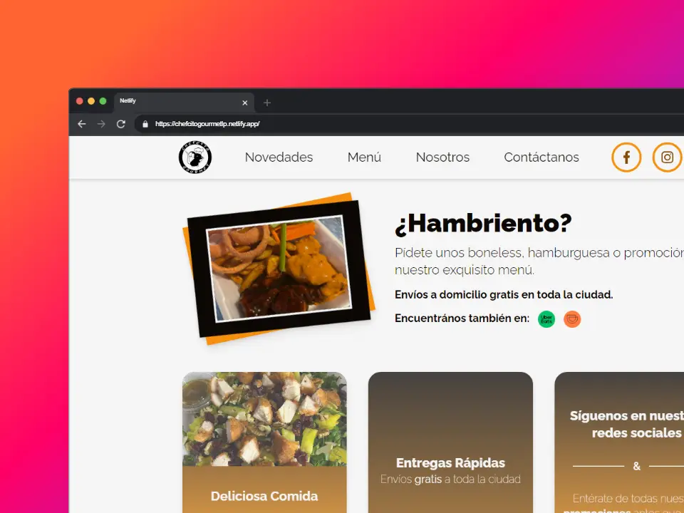 Chefcito Gourmet - Landing Page